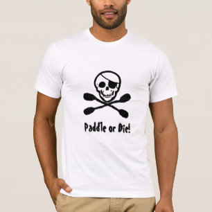 T-shirt de jolly roger de pirate de kayak