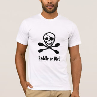 T-shirt de jolly roger de pirate de kayak