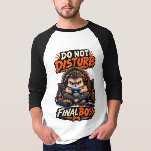 T-shirt de joueur de hérisson Boss final Ne pas dé