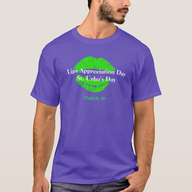 T-shirt de jour d'appréciation de lèvres et de (Devant)