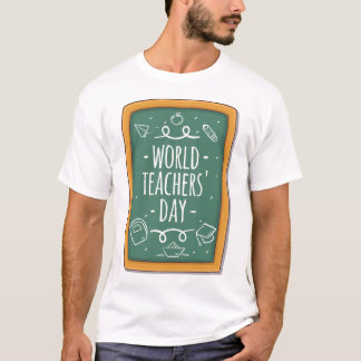 T-shirt de jour de professeur du monde - de