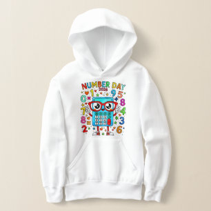 T-shirt de jour des nombres pour enfants Robot d