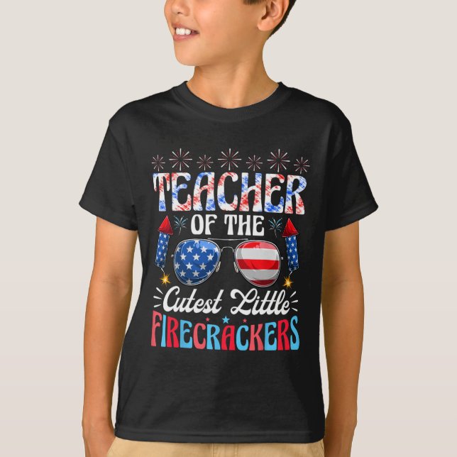 T-shirt De Juillet Enseignant Des Petits Pétards (Devant)