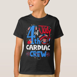 T-shirt De Juillet Équipage Cardiaque Infirmière Cardiaque