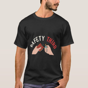 T-shirt De Juillet Patriotique Fireworks Safety Troisième