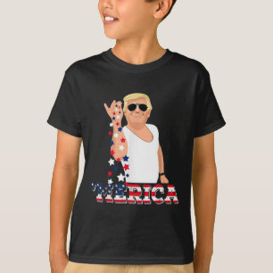T-shirt De Juillet Star Saupoudrer Trump Amérique indépend