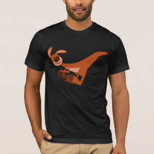 T-shirt de kangourou sautant dessin animé mignon