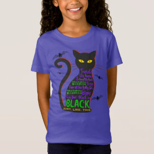 T-shirt de l’enfant Black Cat Spell