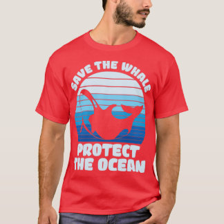 T-shirt de la baleine noire de l'Atlantique Nord