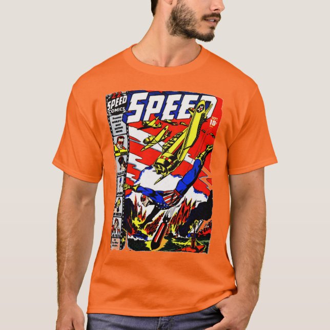 T-shirt de la bande dessinée SPEED des années 1940 (Devant)