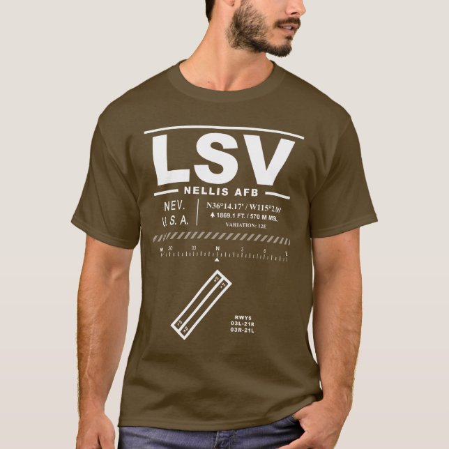 T-shirt de la base aérienne de Nellis (Devant)