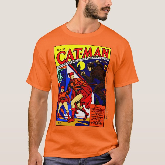 T-shirt de la BD Cat-Man des années 40 (Devant)