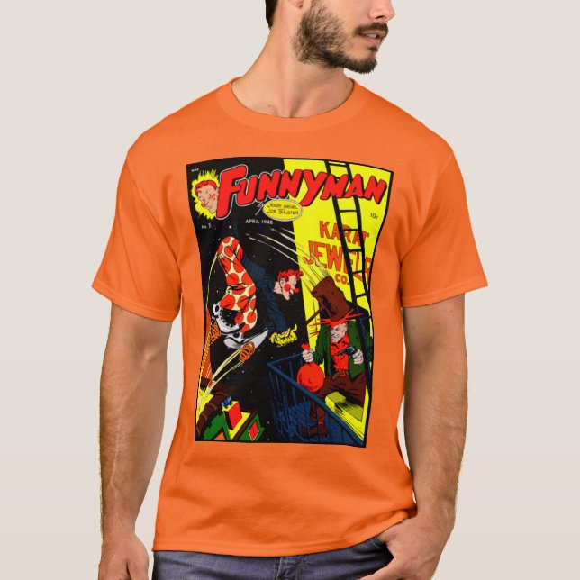 T-shirt de la BD 'FUNNYMAN' des années 40 (Devant)