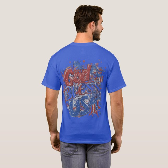 T-shirt de la bénédiction de Dieu aux USA (Dos entier)