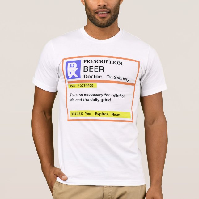 T-shirt de la bière des hommes drôles (Devant)