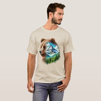 T-shirt de la campagne de l'ours Pittoresque pour 