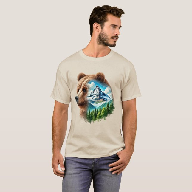 T-shirt de la campagne de l'ours Pittoresque pour  (Devant entier)