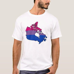 T-Shirt de la carte de la fierté bisexuelle canadi