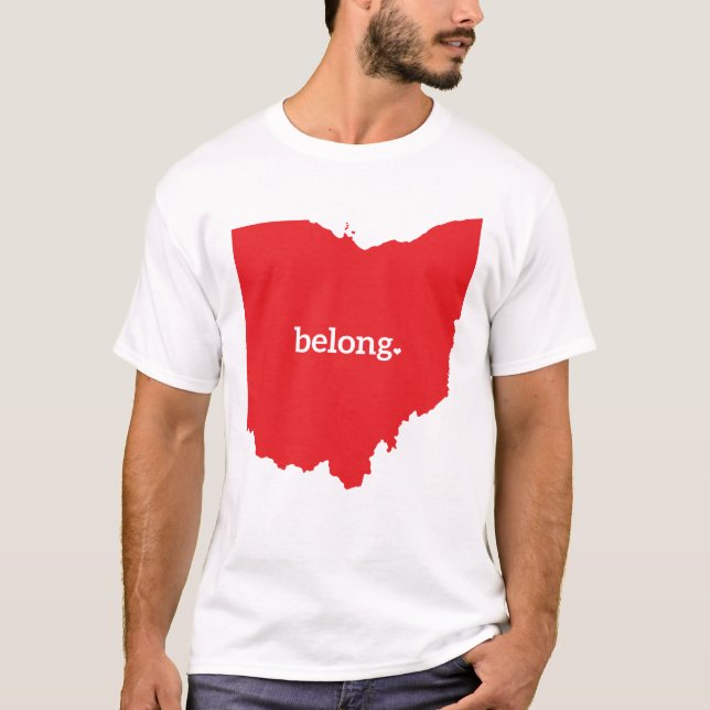 T-shirt de la carte d'état de l'Ohio Belong (Devant)