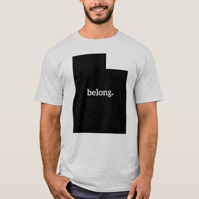 T-shirt de la carte d'état de l'Utah Belong (Devant)