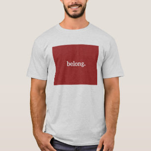 T-shirt de la carte d'état du Wyoming Belong