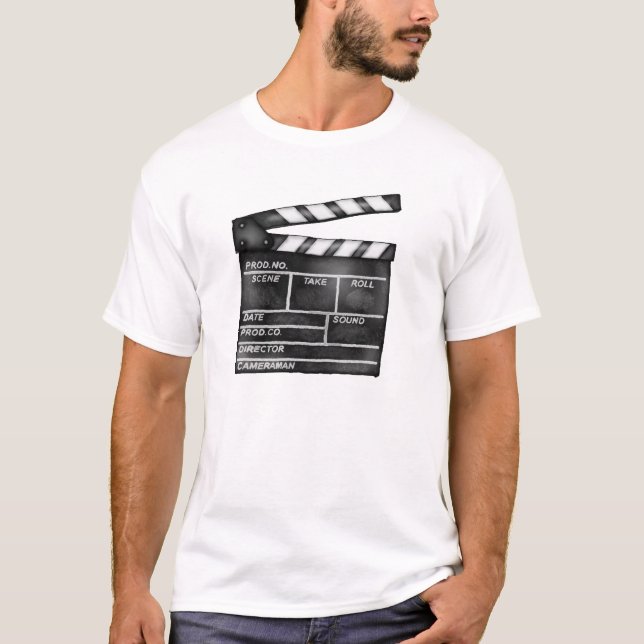 T-Shirt de la carte du Clapper de film (Devant)