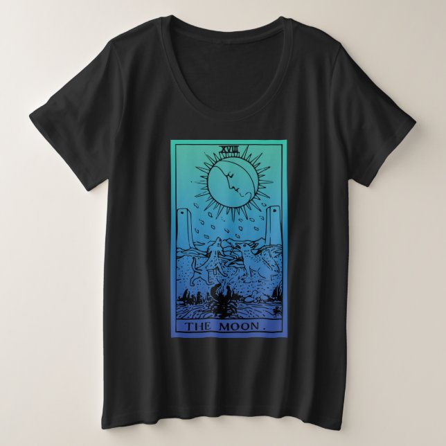 T-shirt de la carte Moon Tarot Gradient Plus Size (Design devant)