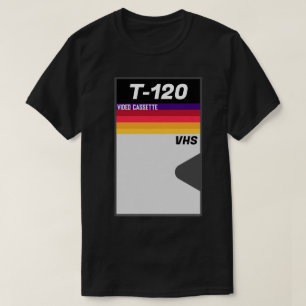T-shirt de la cassette T-120 VHS rétro des années 