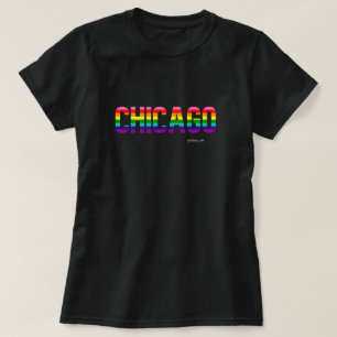 T-shirt de la Chicago Pride   drapeau arc-en-ciel