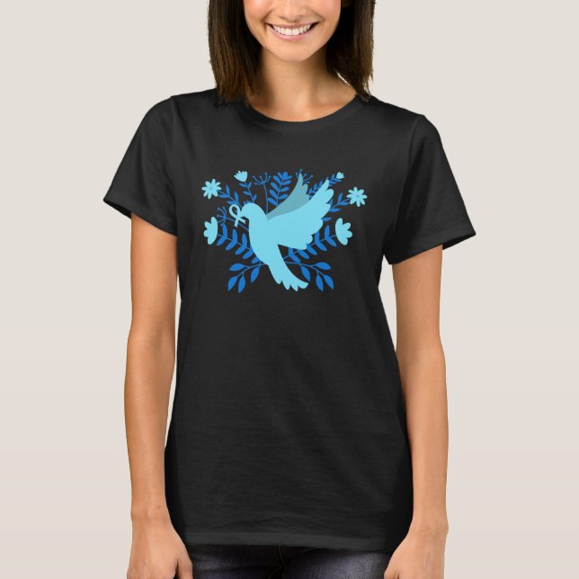 T-shirt de la colombe bleue (Devant)
