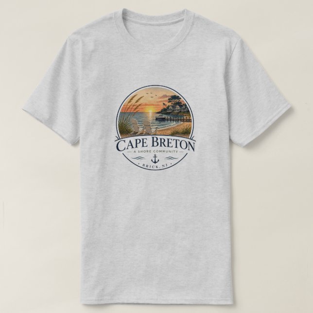 T-shirt de la communauté du rivage du Cap-Breton (Design devant)
