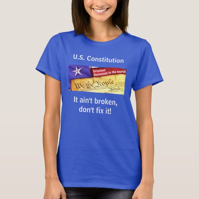 T-shirt de la constitution américaine (noir) (Devant)