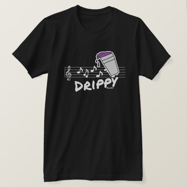 T-shirt de la Coupe Elleki Drippy (blanc) (Design devant)