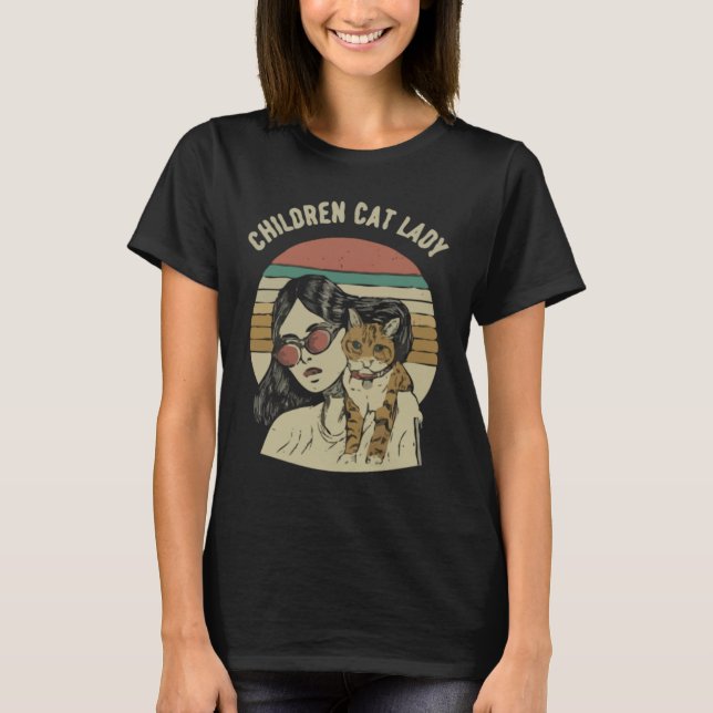 T-Shirt de la Dame de Chat pour enfants (Devant)