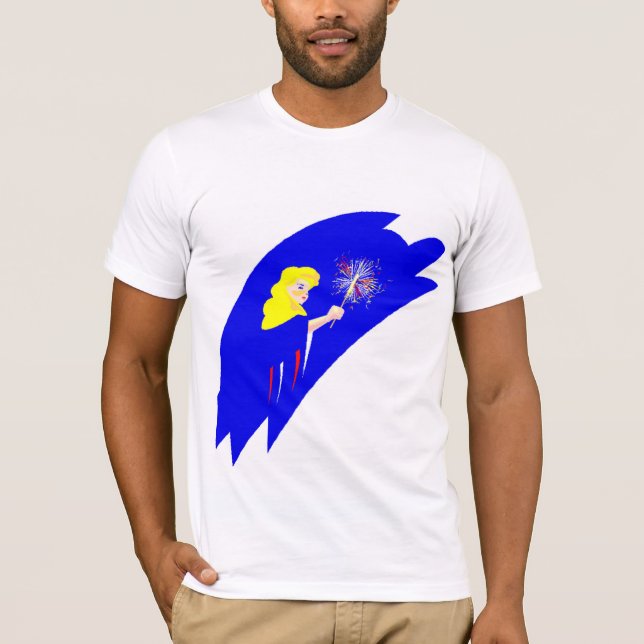 T-shirt de la dame de l'Indépendance (Devant)