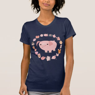T-shirt de la dame de Pig Mandala