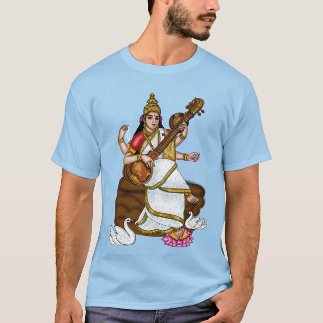 T-Shirt de la déesse Saraswati (Devant)