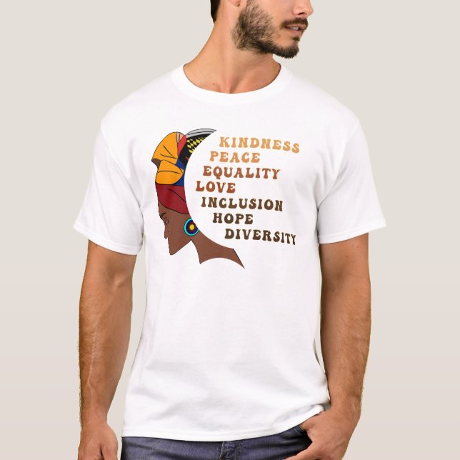 T-shirt de la diversité de gentillesse (Devant)