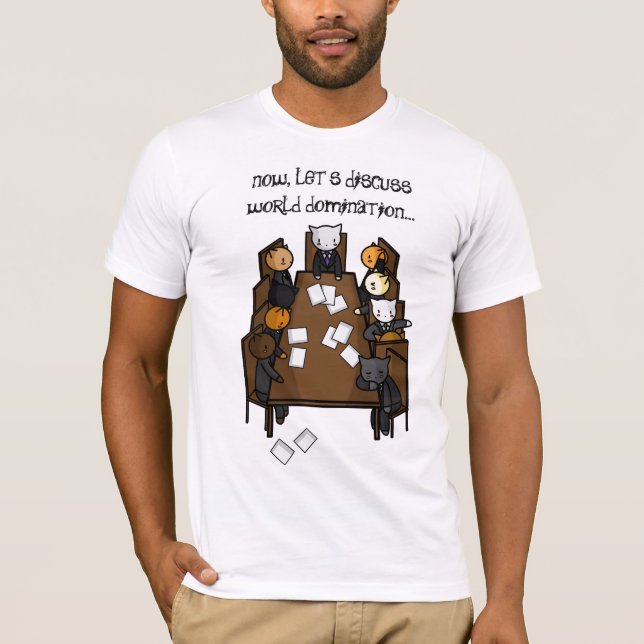 T-shirt de la domination du chat (Devant)