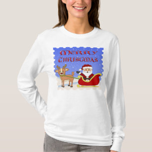 T-shirt de la douille des femmes de Père Noël de
