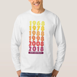 T-shirt de la douille des hommes d'anniversaire de
