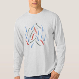 T-shirt de la douille des hommes de branches long