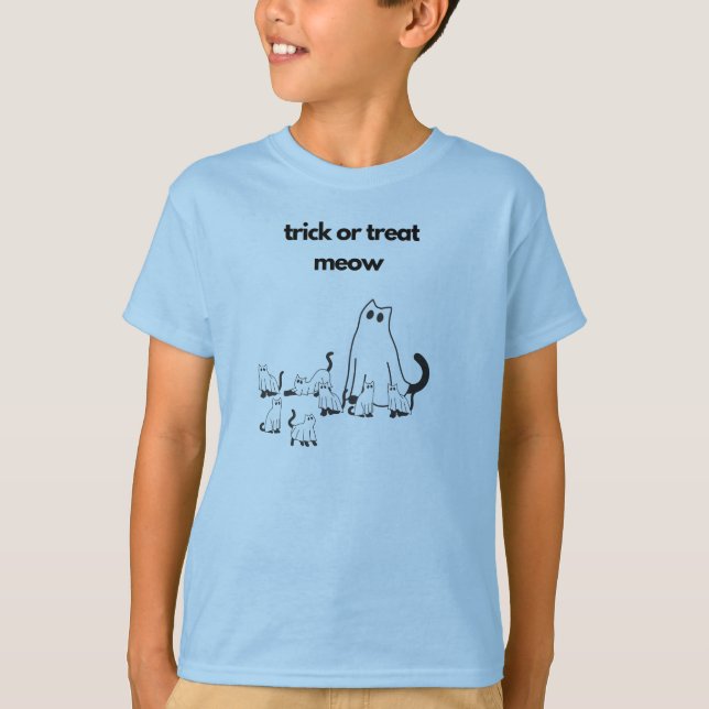 T-shirt de la famille des chats d'Halloween (Devant)