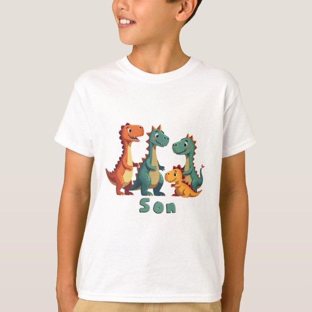T-shirt de la famille Dinosaur (fils) (Devant)