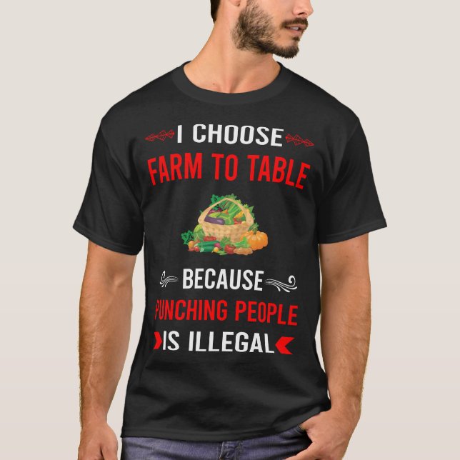 T-shirt De la ferme à la table (Devant)