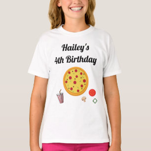 T-shirt de la fête d'anniversaire de Pizza