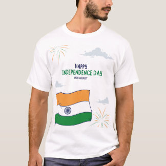T-shirt de la fête de l'Indépendance masculine - �