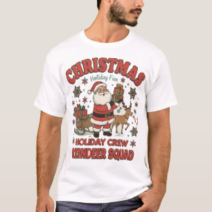 T-shirt de la fête de Noël des rennes