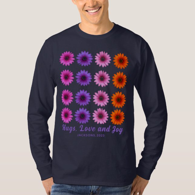 T-shirt de la fête de Noël florale (Devant)