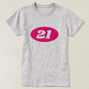 T-shirt de la fête du 21e anniversaire pour fille